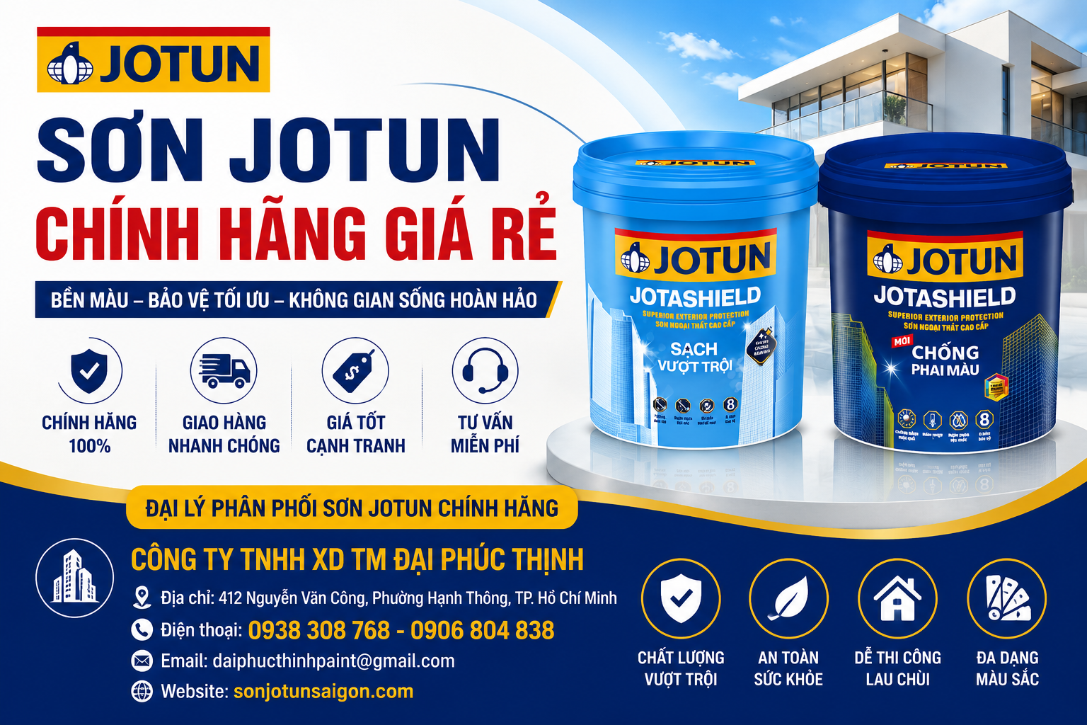 Đại lý sơn Jotun chính hãng giá rẻ