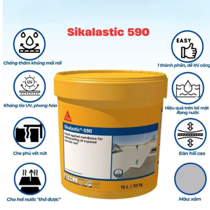 Sơn chống thấm sàn lộ thiên Sikalastic®-590