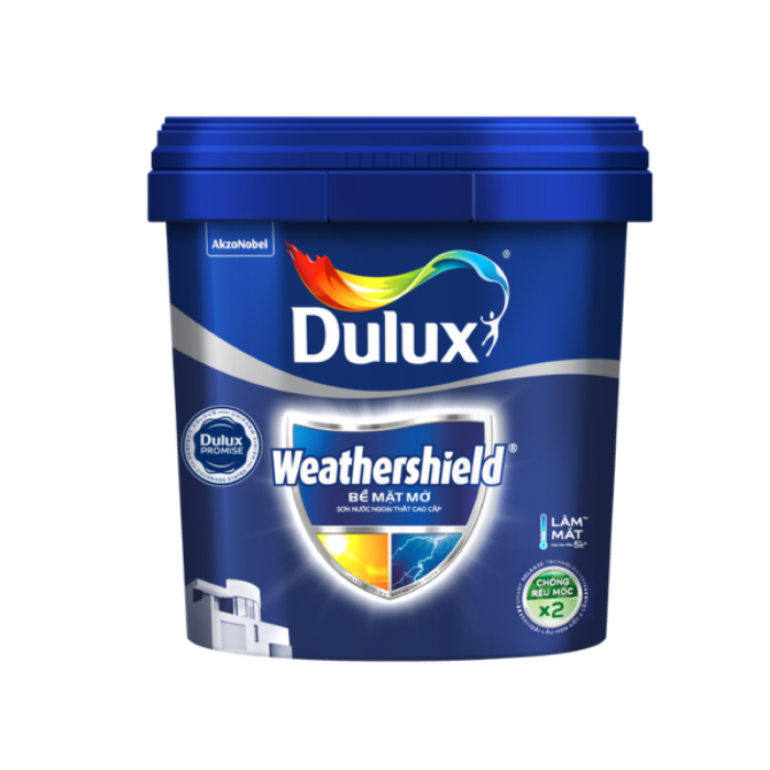 Sơn ngoại thất cao cấp Dulux Weathershield Colour Protect E015 mờ
