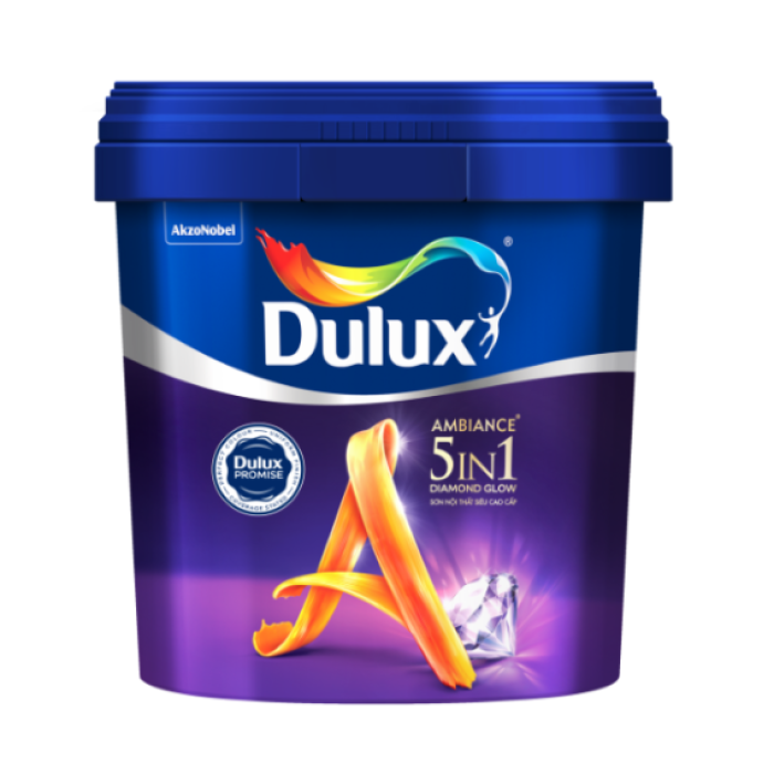 Sơn nội thất Dulux Ambiance 5 in 1 Diamond Glow 66AB Siêu bóng 15 lít