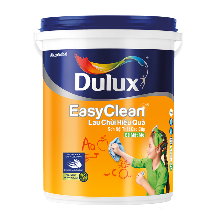 Sơn nội thất Dulux Easy Clean Lau Chùi Hiệu Quả A991 bề mặt mờ