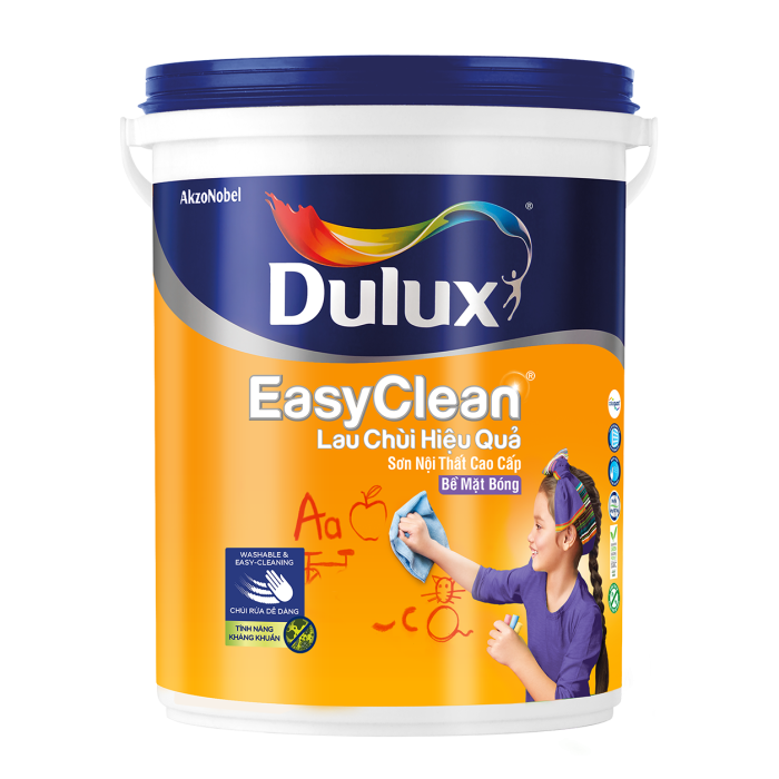 Sơn nội thất Dulux Easy Clean Lau Chùi Hiệu Quả A991B bề mặt bóng 1 lít