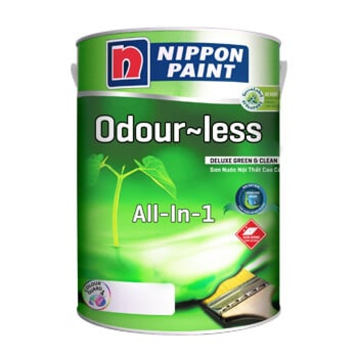 Sơn nội thất Nippon Odourless All - in - 1 bóng (không mùi)