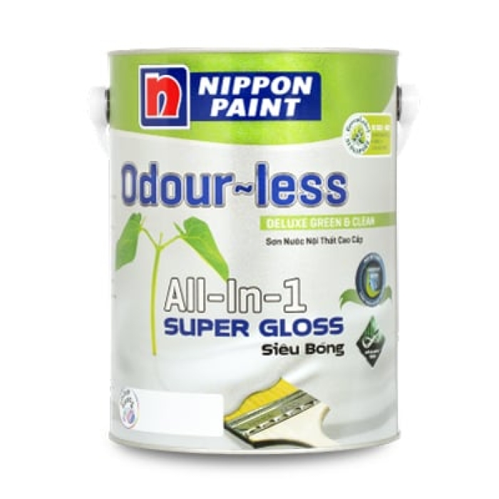 Sơn nội thất Nippon Odourless All - in - 1 Siêu bóng (không mùi)