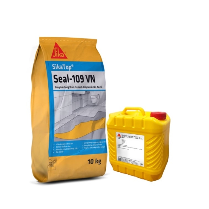 Vữa chống thấm và bảo vệ đàn hồi 2 thành phần SikaTop®-109 Seal VN